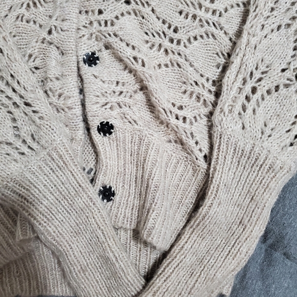 Free people wool cable knit sweater cardigan - Picture 3 of 8